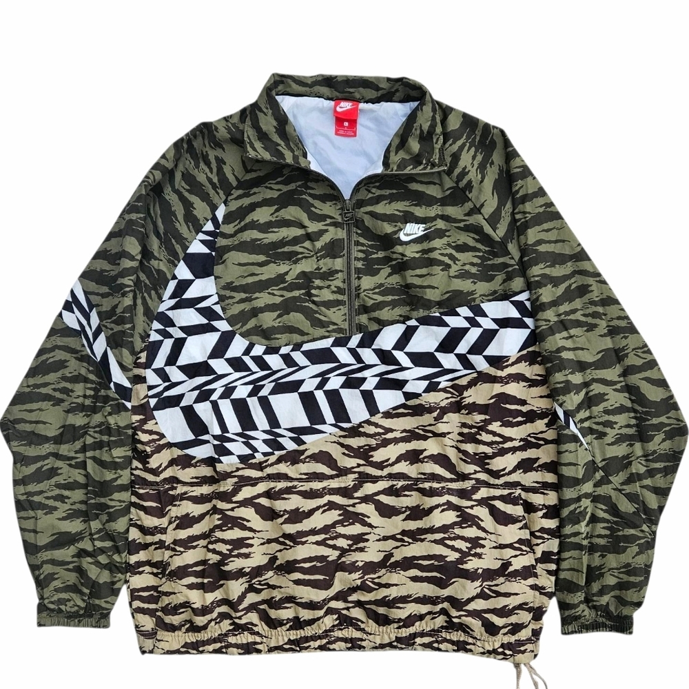 Nike | NSW AOP Vaporwave Swoosh Woven Half-Zip Jacket | Packable | Mens - Picture 1 of 16